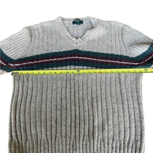 Hill & Archer Grandpa Sweater Men X-Large Blue V-Neck Pullover Vintage 15% Wool - Picture 9 of 11